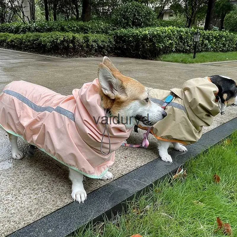 Akcesoria dla psa PET Akcesoria Yorkdog Powłoka deszczowa Wodoodporna ET z bezpieczeństwem Odblaskową pasek Poncho Raincoatvaiduryd