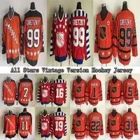 All Stars Vintage Vintage CCM Jersey 99 GRETZKY 1 PARENT16 HULL 19 YZEAN 19 TROTTIER 30 BELFOUR 31 SMITH Hockey Jerseys