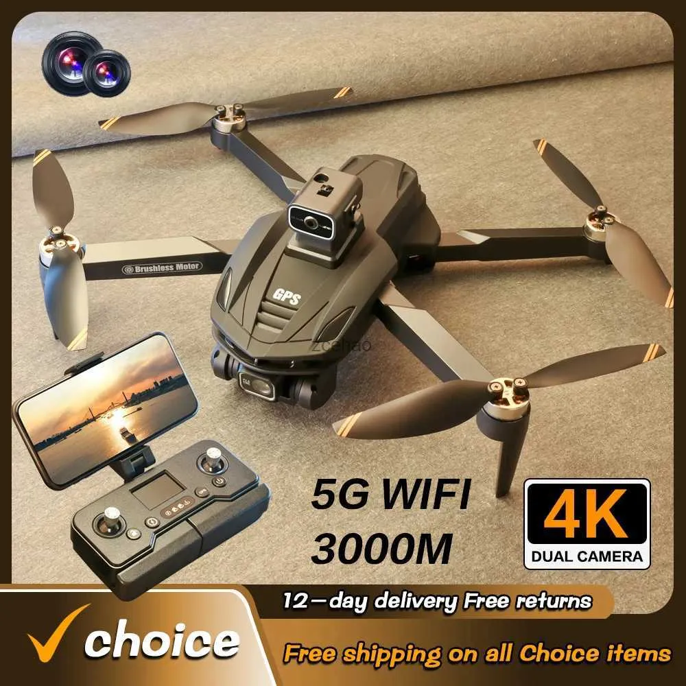 Drones V168 PRO Drone Brushless Motor 8K HD Camera Professional FPV 5G Wifi GPS Avoiding obstacles Foldable RC Quadcopter Children Toy