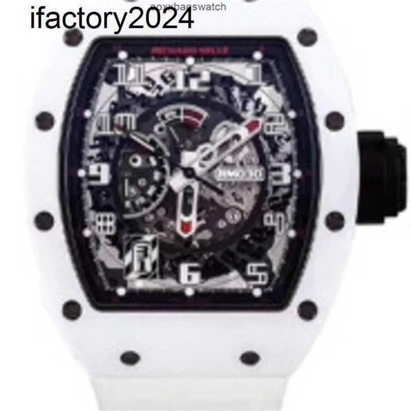 Jf RichdsMers Watch Factory Superclone Mills Relógios de pulso Relógios esportivos Mens RM030 Cerâmica Branca Edição Limitada Mens Moda Lazer Esportes W