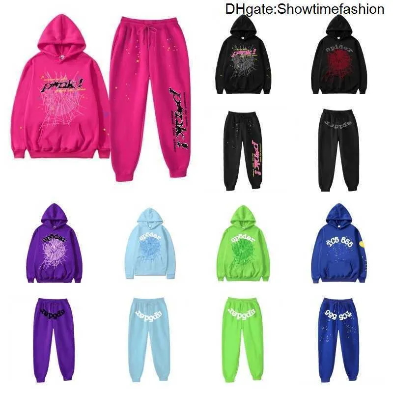 Sudaderas con capucha para hombre Sudaderas para hombre Sp5der Young Thug Angel Mujer Moda 555555 Letras Casual Spider Web Sudadera con capucha Puff Print Jerseys 6A39