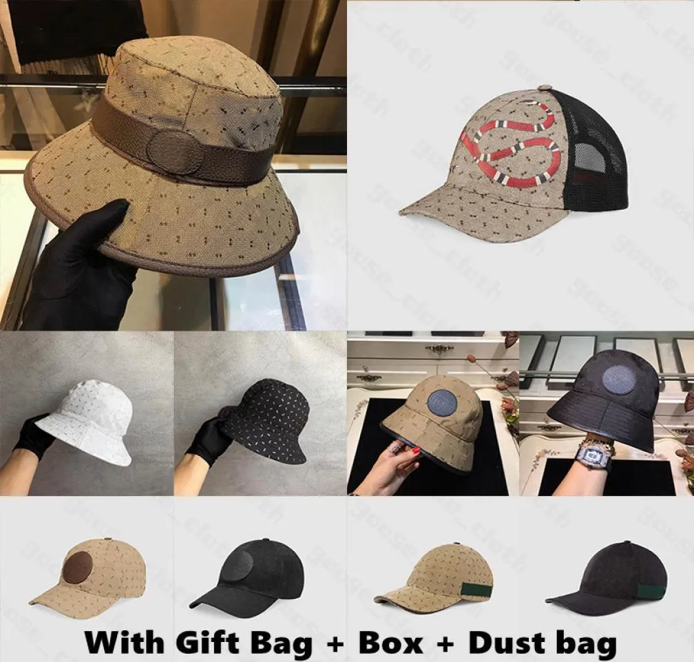 För present med lådan presentväska dammväska 2021 designers hink hattar cap beanie för män kvinnor baseball mössor golf snapback stingy brim 8118548