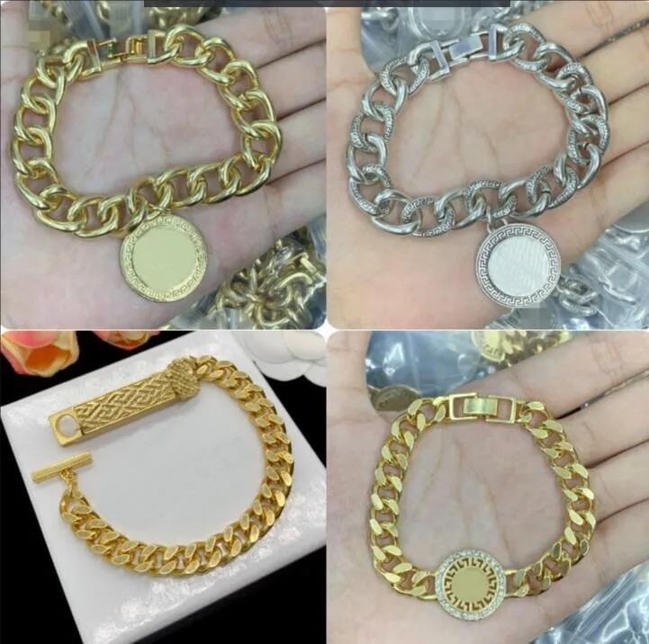 Hiphop Rock Punk Model Banshee Thick Chain Bracelets 18K Gold Plated Brass Brand Woman Men Bangles Link Premium Street Festive Party Jewelry Supply Gifts MB9 X02