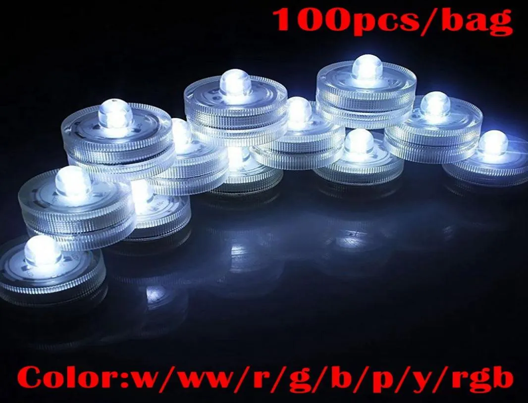 Underwater Lights LED Candle Lights Submersible Tea Light Waterproof Candle Underwater Tea Light Sub Lights Battery Waterproof Nig2528064