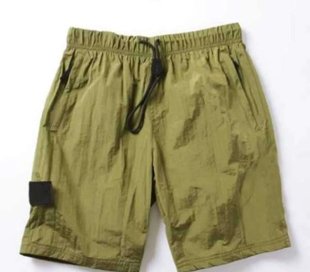 Praia 2023 Shorts de verão Mens Calças Curtas Moda Running Loose Quick Dry Lavagem Processo de Tecido Puro Trendy Casual Hip-hop Ins Stones Island YT1156