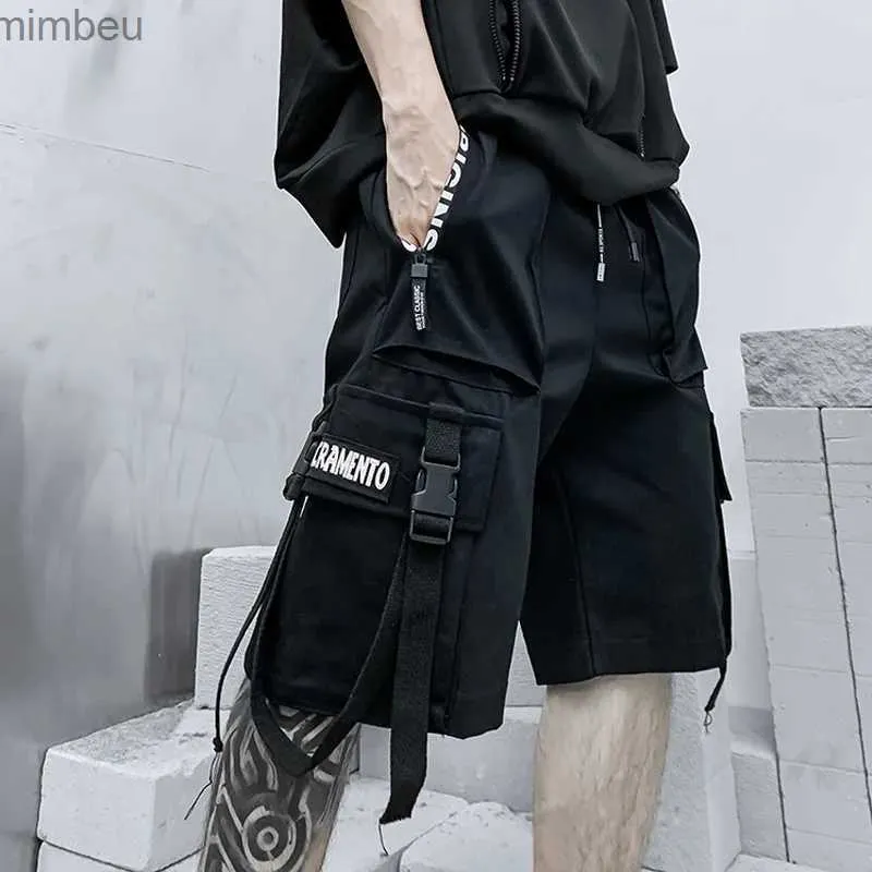 Men's Shorts Summer Shorts Men Harajuku Streetwear Casual Man's Cargo Shorts Fashion Techwear Japanese Korea Hip Hop y2k Punk Male ClothingL240111