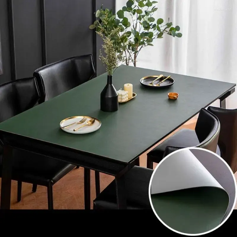 Toalha de mesa toalha de mesa uniforme cor impermeável tapete resistente a óleo para café retangular