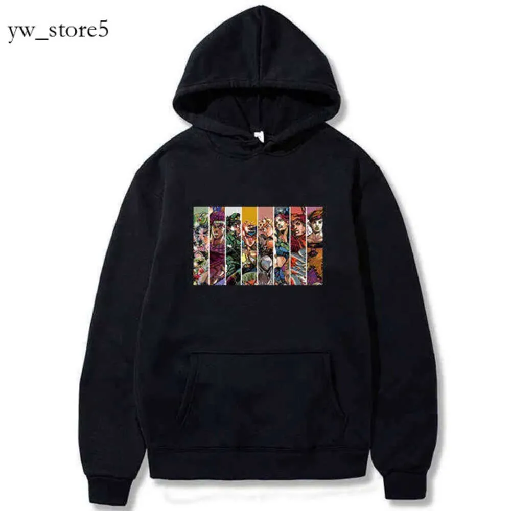 Harajuku jojo tuhaf macera kapüşonlu Japon anime erkek/kadınlar uzun kollu sweatshirt üstleri karikatür hip hop eski kıyafetler 8849