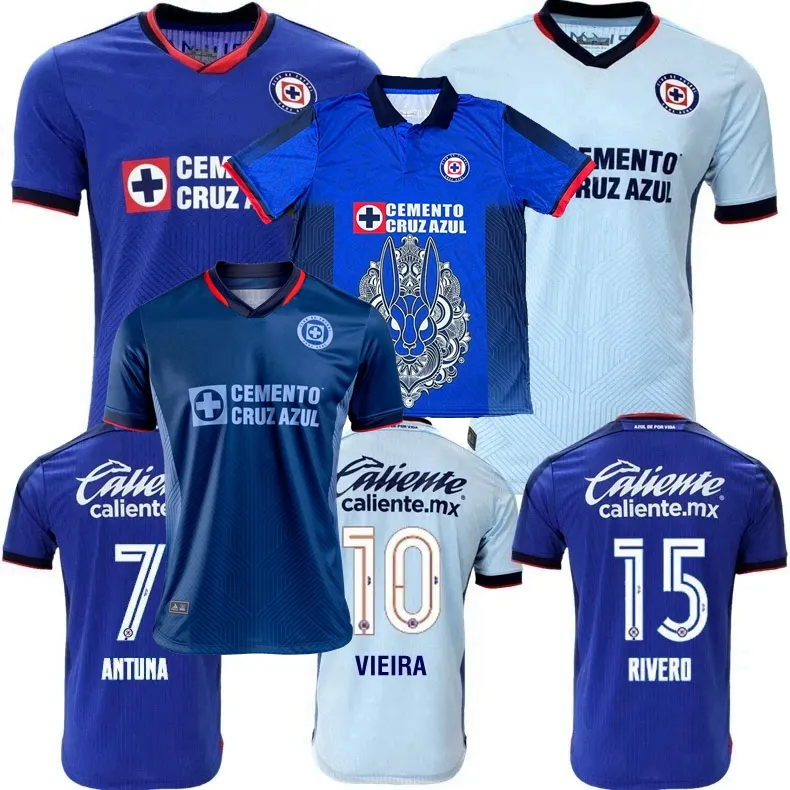 Футбольные майки Liga MX Cruz Azul 2023 2024 РОДРИГЕС САЛЬСЕДО РИВЕРО МОИСЕС СЕПУЛВЕДА КАМБИНДО АНТУНА РОМЕРО дома в гостях 3-е 23 24 футбольные мужские ЖЕНСКИЕ и детские рубашки