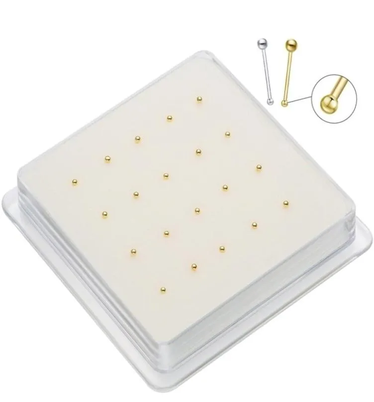 20pcsbox 10mm12mm delicado minúsculo bola nariz studs piercing jóias pircing nariz nez joyera cuerpo 2202249160565