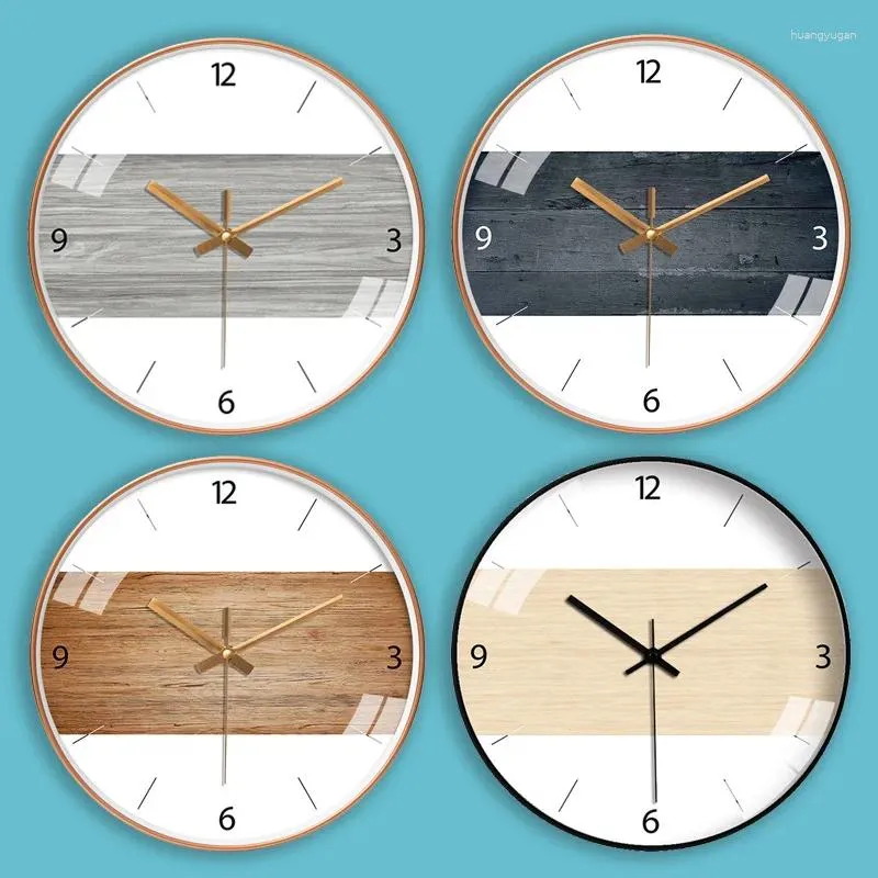 Zegary ścienne Nordic 12 -calowa wzór drewna