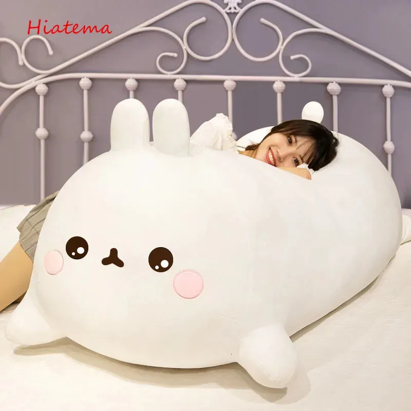 50/80 cm grand Kawaii peluche lapin en peluche peluches coussin lapin enfant oreiller poupée cadeaux d'anniversaire pour les enfants 240111