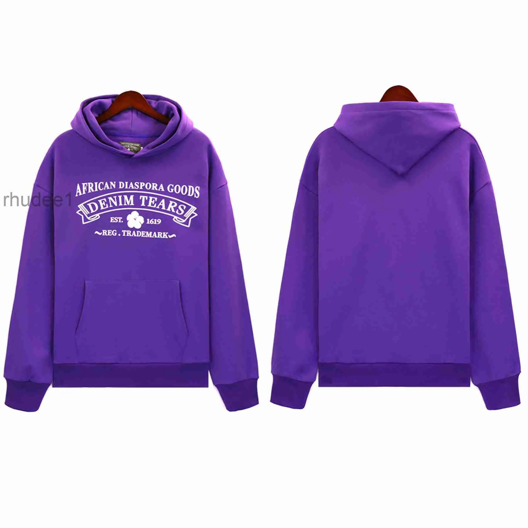 Designer Hoodie denim tear The 24ss Cotton Wreath Sweatshirt Street Casual Oversized Hoodies Spring Autumn Design Hoody Hip Hop Sweatshirts Eu S XL 2