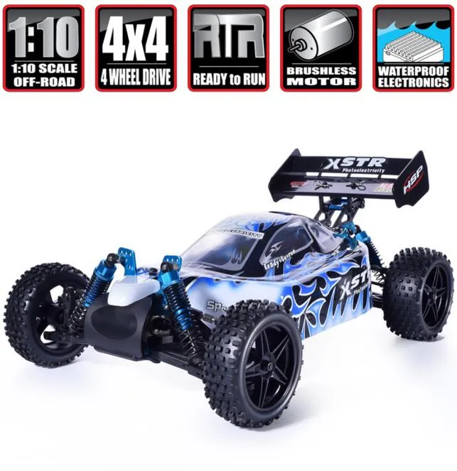 HSP RC CAR 4WD OFF ROAD BUGGY 94107PRO XSTR Hög Speed ​​Hobby Remote Control Car 110 Electric Power 4x4 RC Vehicle Toys for Kids Y8103866