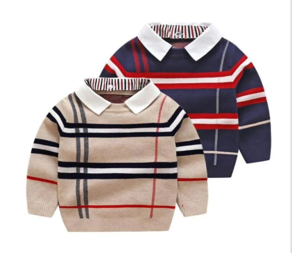 Enfant en bas âge enfant bébé garçons pull automne hiver vêtements chauds haut tricoté tricots enfants pull 27T4313109