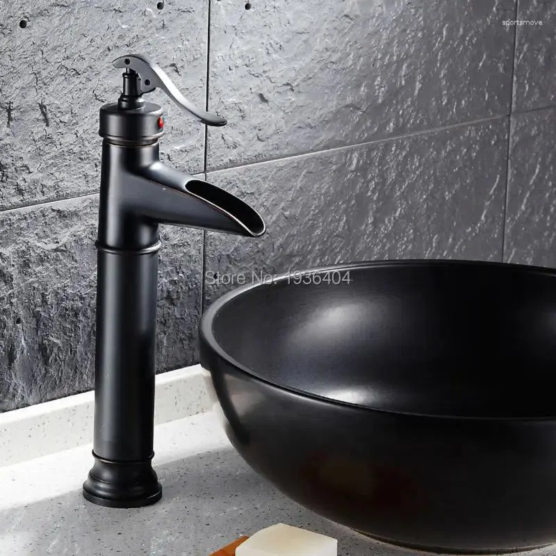 Rubinetti per lavandino del bagno Pozzi d'acqua Rubinetti per lavabo retrò antichi Rubinetto singolo per montaggio su piano Rubinetto nero B3236