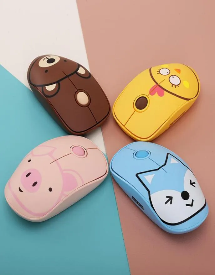 Souris d'ordinateur sans fil 24G, dessin animé Super mignon, filles mignonnes, ABS, clics ergonomiques, muets, avec tapis de souris, faible puissance, Gaming8223443