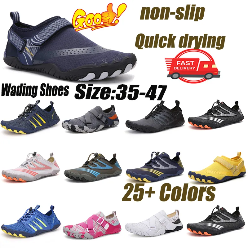 Verão sapatos de água de natação das mulheres dos homens elástico secagem rápida aqua sapatos unisex ao ar livre praia descalço chinelos ao ar livre sapatos size35-47