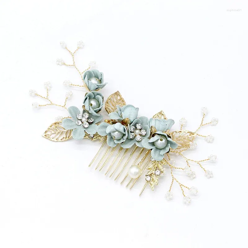 Headpieces Bridal Hair Jewelry Comb Gentle Color Elegant Stable Grip Headpiece For Gown Dress Frisyr Making Tool