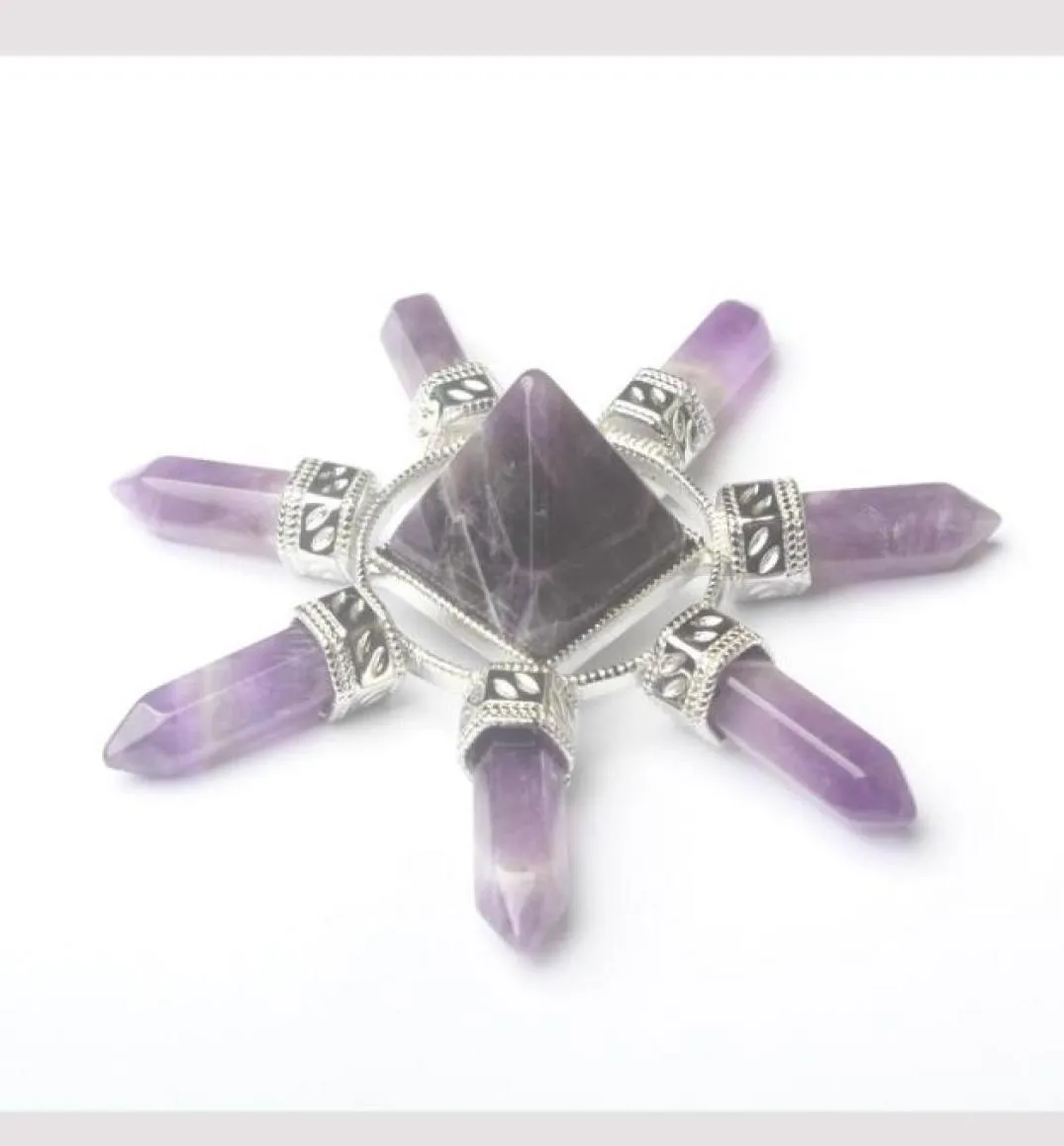 Pendant Necklaces Natural Rose Pink Quartz Clear Crystal Amethysts 7 Chakra Hexagon Prism Magic Wand Energy Tower Reiki Pendulum H9041886