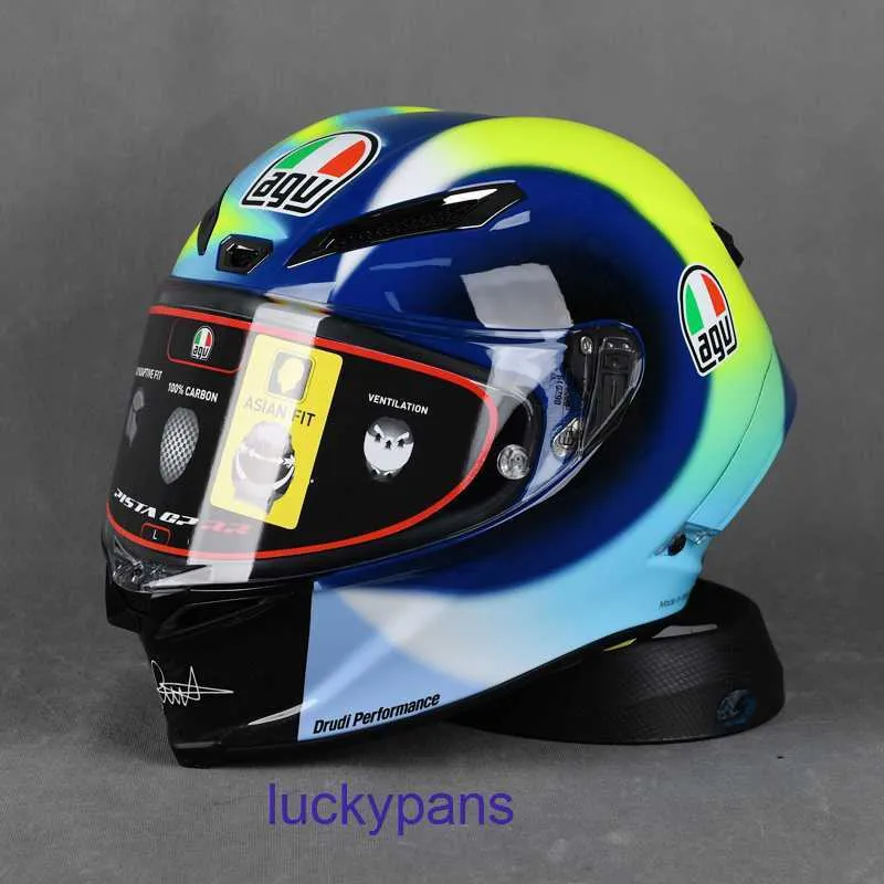 Pista GP RR Ice Blue Chameleon Black AGV Red Trail Bright Matte Carbon Fiber Motorcykelhjälm Full 3787