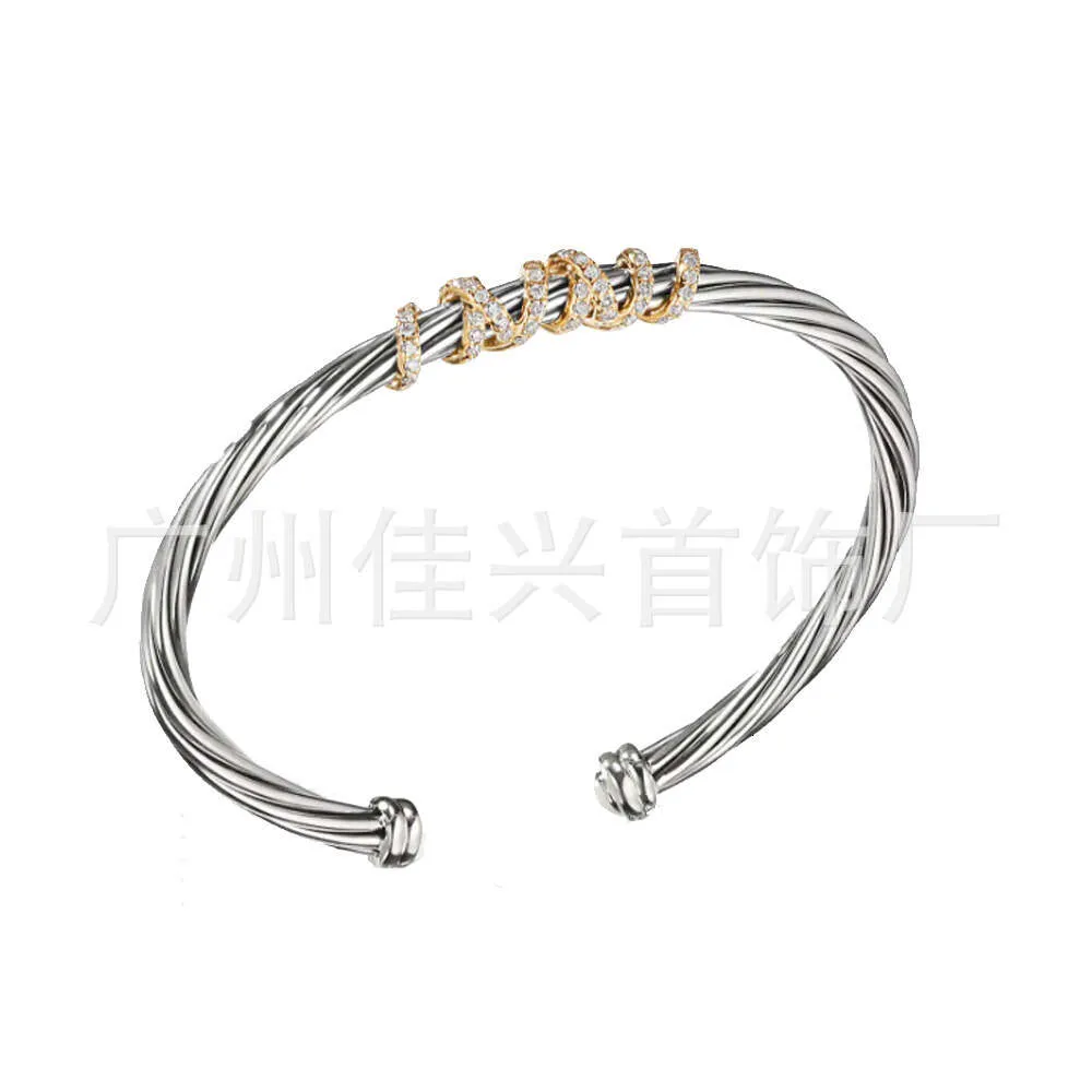 Desginer david yuman bijoux Dy Bracelet nouvelle ligne fil torsadé Zircon reliure mode polyvalent