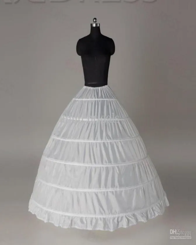 Accessoires de mariage blanc robe de bal jupons de mariée pour Quinceanera 6 cerceaux Crinoline pour mariage princesse robe de mariée Underski4919633