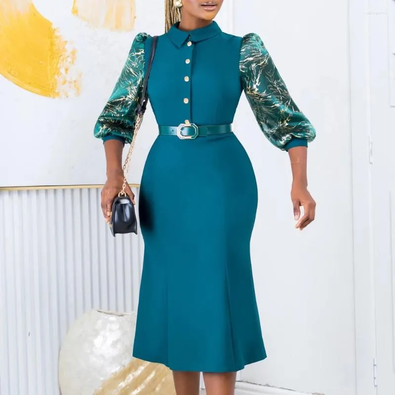 DHgate Elegant Damask Mermaid Dress Office Wear for Corporate Ladies Apparel