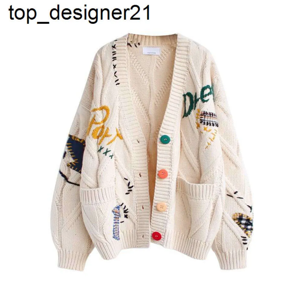 Nouveau 2024ss lettre broderie pulls amples femmes hiver femmes manteau Cardigan Style Preppy vêtements marque de mode Y2K Sweet Girl Casual Knit womens Sweater coat