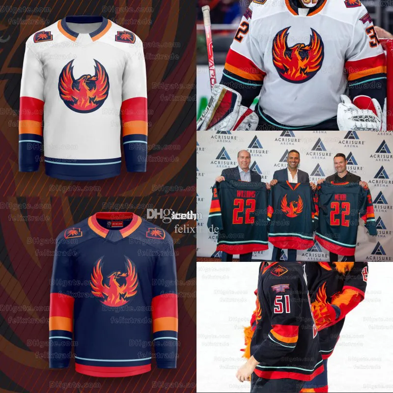 Coachella Valley Firebirds 2023 Inaugural Season Hockey Jersey Max McCormick Andrew Poturalski Joey Daccord John Hayden Matt Tennyson Jake McLaughlin Petman