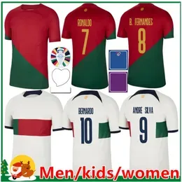 2022 Portuguesa JOAO FELIX Soccer Jerseys RUBEN NEVES BERNARDO BRUNO Ronaldos FERNANDES Portugieser 22 23 Portuguese Football Shirt Kids Kit
