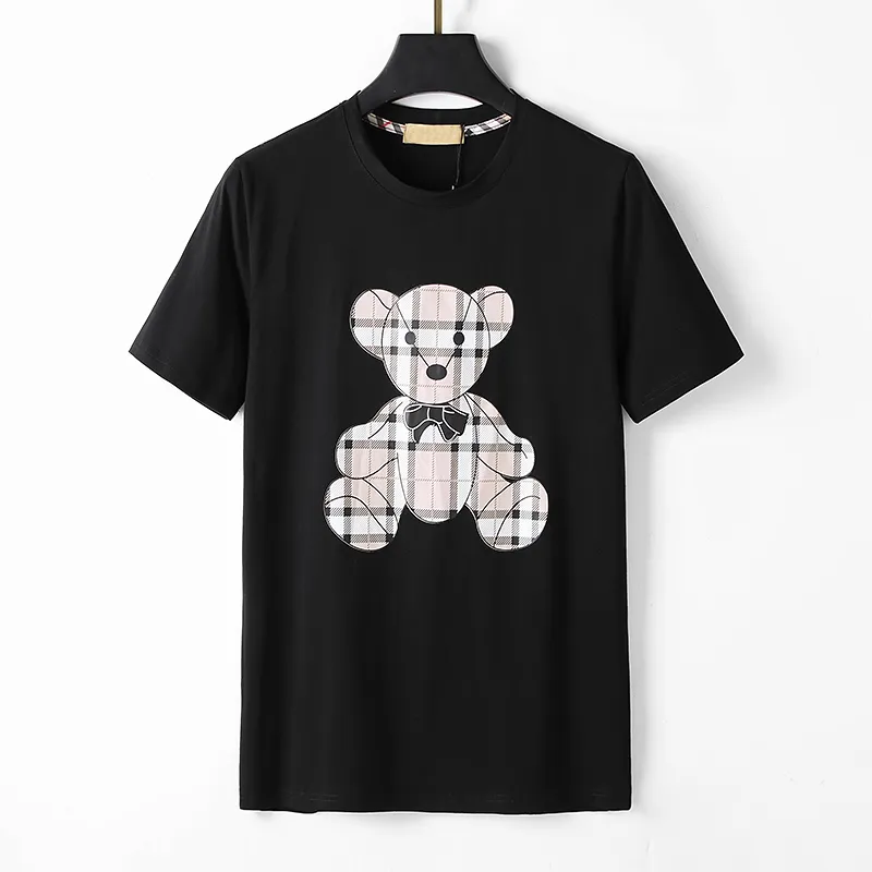 Designerska mens t shirt sport męskie koszulki bawełniane krótkie rękawy kreskówki niedźwiedzie