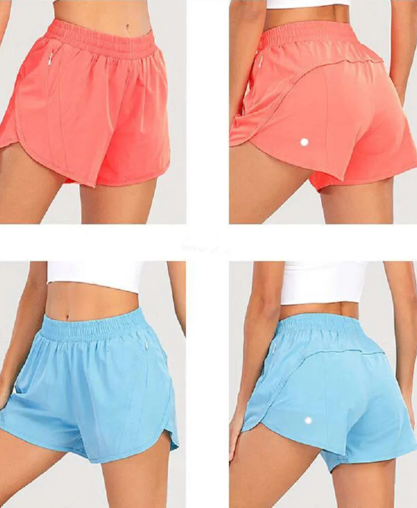 1LULULEMEN-06 Womens Yoga Outfits High midjeshorts träning korta byxor fitness slitage flickor som kör elastisk vuxen pannband 4412ess