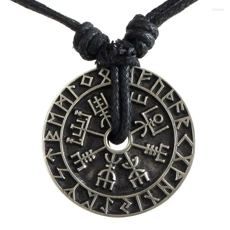 Anhänger Halsketten Mode Klassische Viking Rune Kompass Ausschnitt Odin Halskette männer Amulett Schmuck Zubehör Für Männer Geschenke