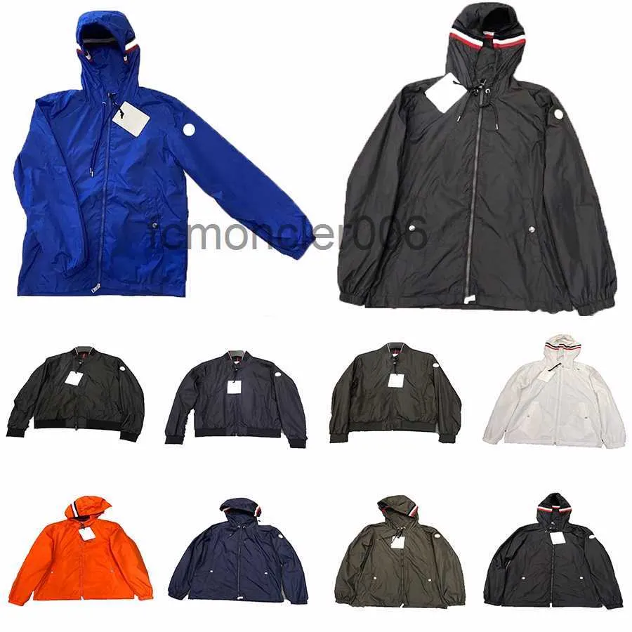 Diseñador de marca para hombre rompevientos hombres ligero puente con capucha verano protección solar chaqueta primavera otoño chaquetas insignia NFC diseñadores s ropa tamaño 1--6 6V5A