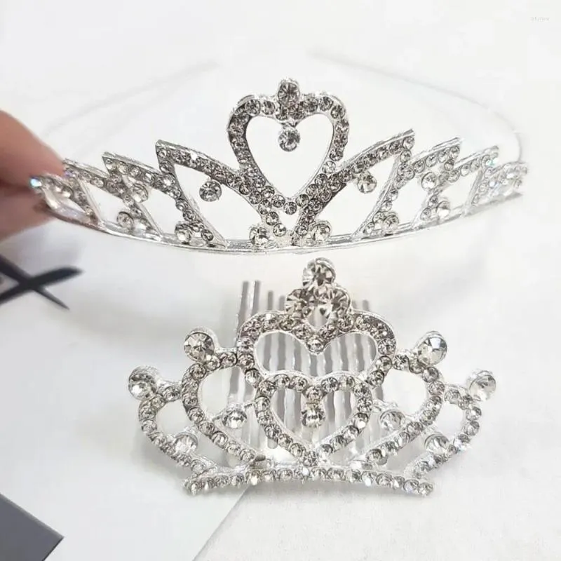 Hair Accessories Elegant Girls Crystal Wedding Tiaras Bridal Rhinestone Crown Alloy Princess Band Jewelry Gifts