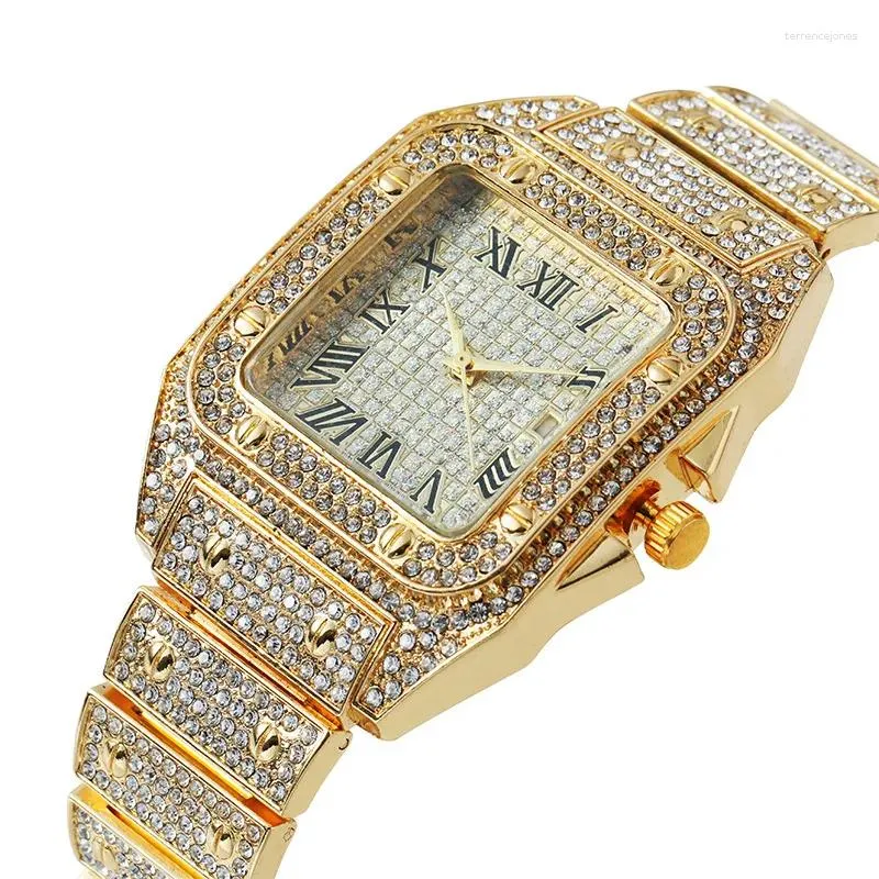 Relógios de pulso Sdotter Relógio para Mulheres Top Diamante Calendário Quadrado Senhoras Quartz Feminino Relógios Relogio Feminino Drop