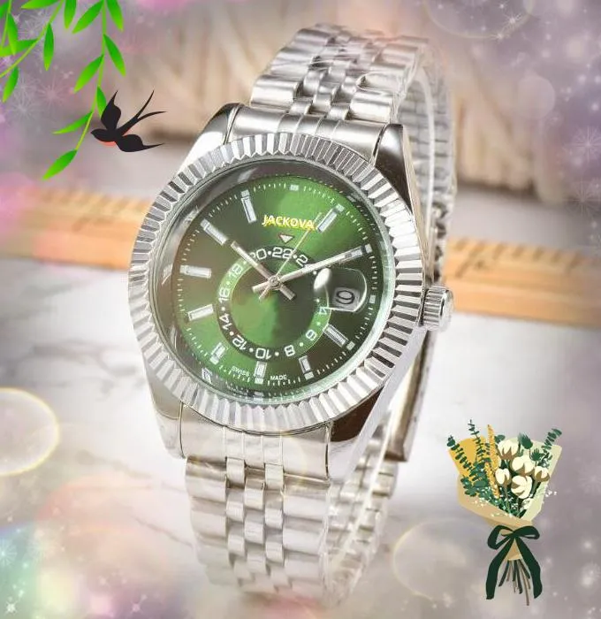 Famous dweller mens Watches luxury big dial quartz movement fashion Calendar gold Bracelet business casual famous president chain bracelet wristwatch gifts