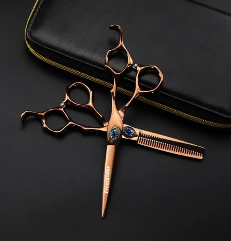 Hair Scissors Professional Feather Gem 6inch Cutting Hairdressing Thinning Shear Barber For9845366