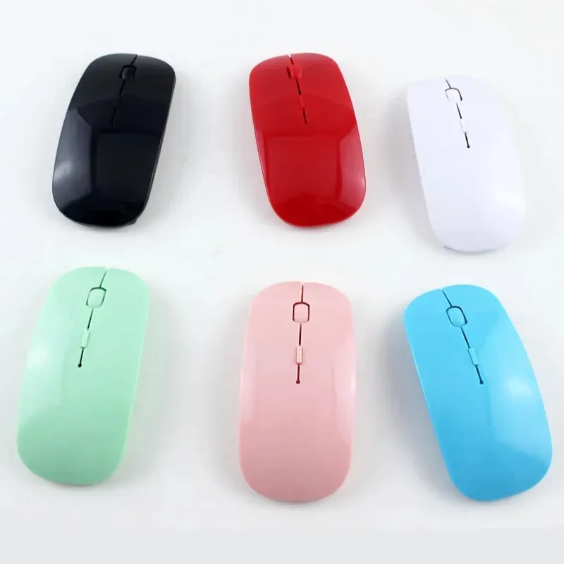 Candy Color Wireless Mouse Ultra Thin USB Optical Mice 2.4G Receiver For Computer PC Laptop 