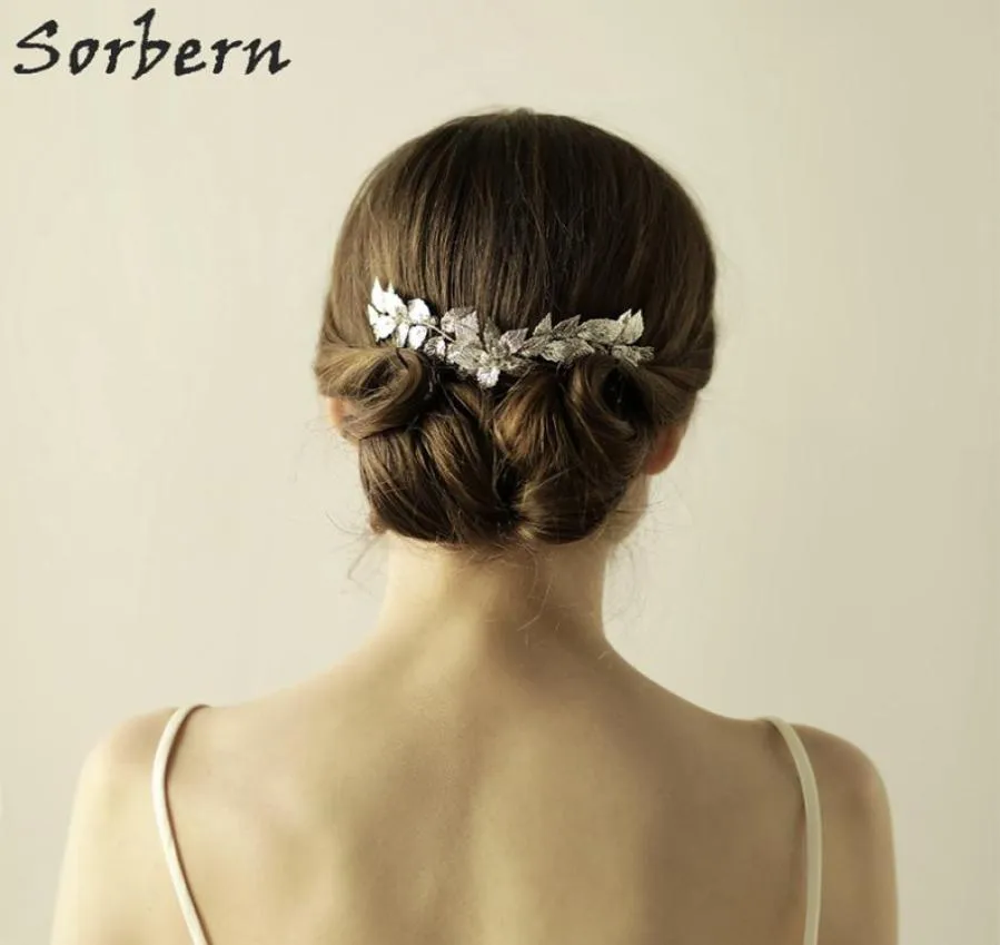 Sorbern Koreaanse stijl bruidshoofddeksels Dames Haarspeld Vrouwelijk Strass Mooie Bloem Haarkam Tiara Bruidshaar Bruiloft Access7938987