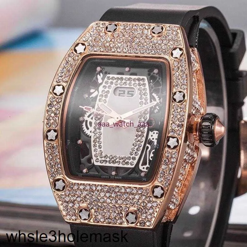 Frauen Richardmill 2024 Designer Uhren Uhr Voller Diamanten Quarzuhr Frauen Rmelojes Mujer Mode Dame Armbanduhr Frau Beste Geschenk