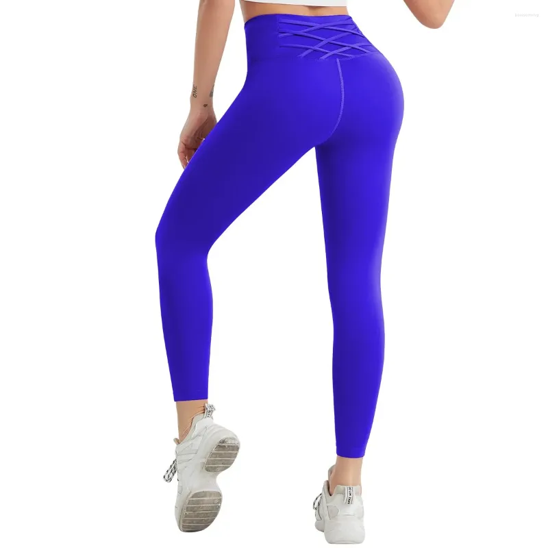 Pantaloni da donna Leggings da yoga Donna Fitness Corsa a vita alta Slim Push Up Sport Palestra Solid Jogging Allenamento femminile Lungo