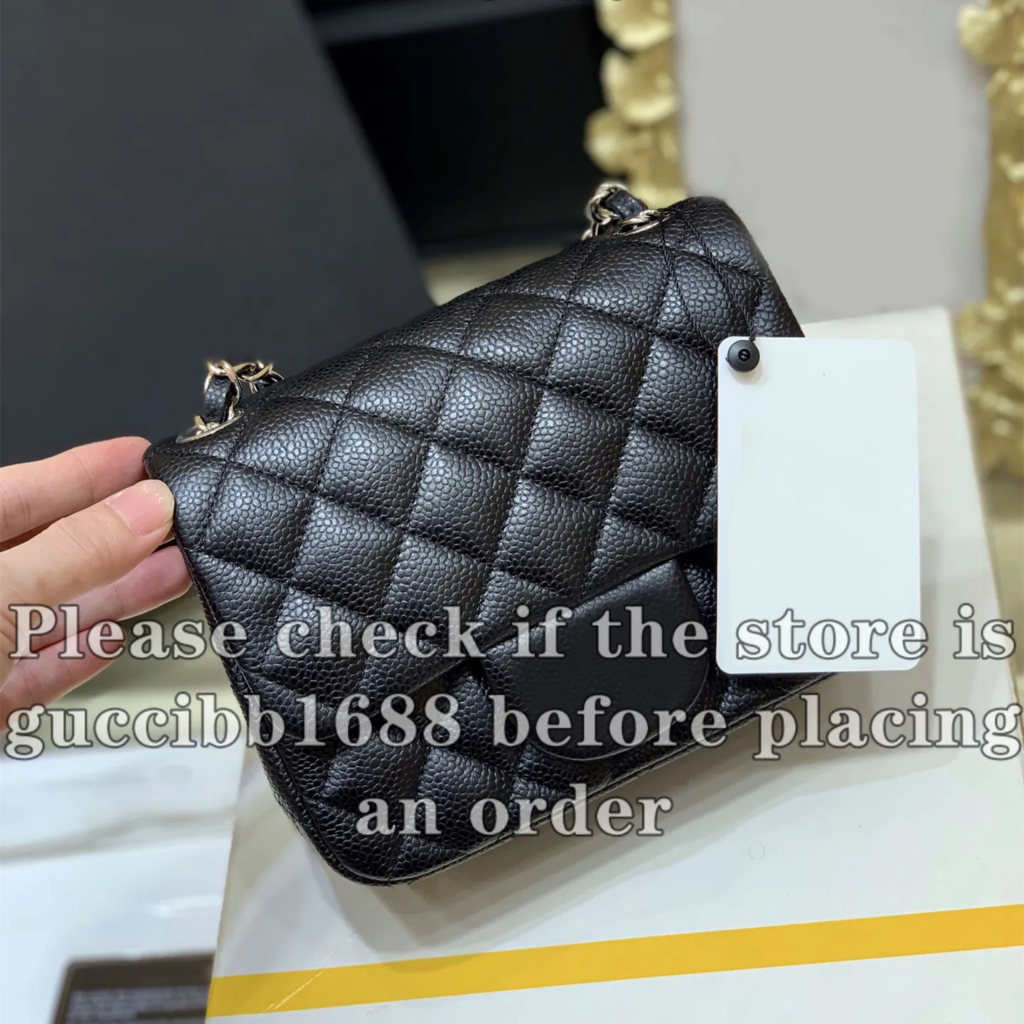 Designer Quilted Square Flap Black Clutch Bag Genuine Leather Caviar Lambskin 17cm Mini Womens Handbag With Chain Strap High Quality Classic Black Purse From Guccibb1688 127.41 DHgate.Com