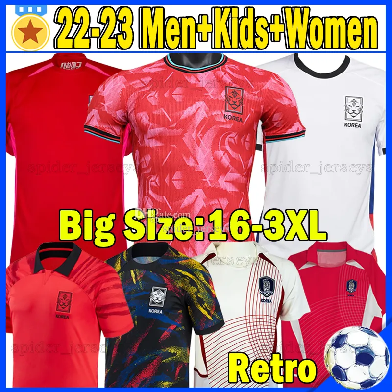 2023 2024 Corea del Sud maglie da calcio Retro 2002 SON HYUNG 24 25 giocatore Versione KIM LEE KIM HO JERSEY classico vintage personalizzato uomo
