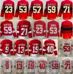 ''Red''Wings''Reverse Retro Hockey 23 Lucas Raymond Jersey 53 Moritz Seider 59 Tyler Bertuzzi 71 Dylan Larkin 9 Gordie Howe 19 Steve Yzerman