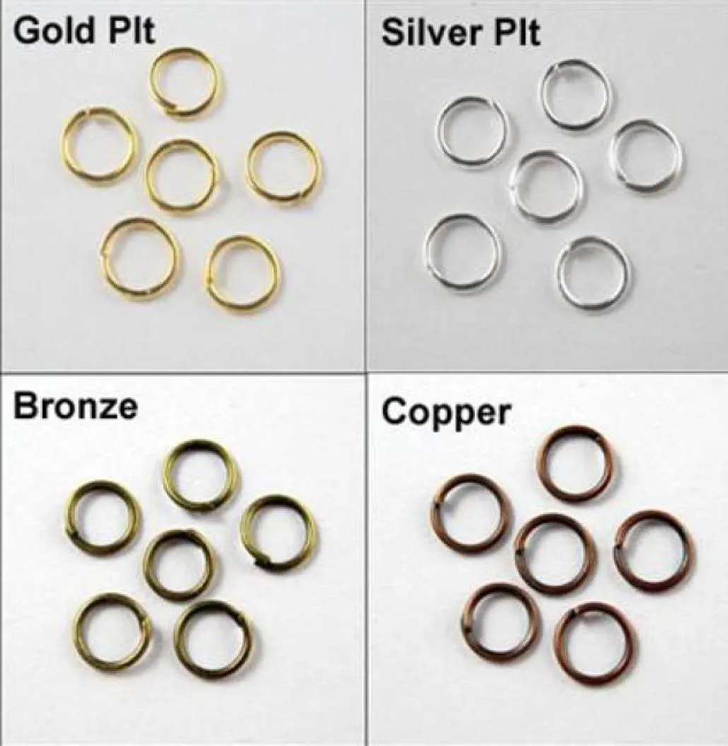 Anneaux de saut de 4mm, connecteurs ouverts, or, argent, Bronze, cuivre, 6 couleurs, vente par lot de 2000, DIY3296770