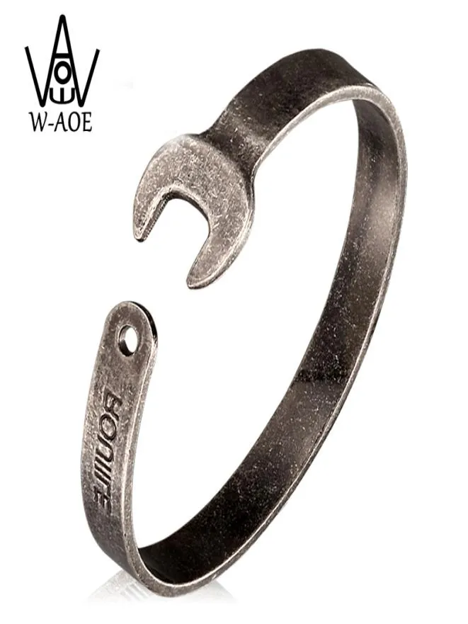 Punk vintage Tools Klucz Bracelet Brzesły Banles 316L Biezce silnika ze stali nierdzewnej dla mężczyzn Women Prezent5152021