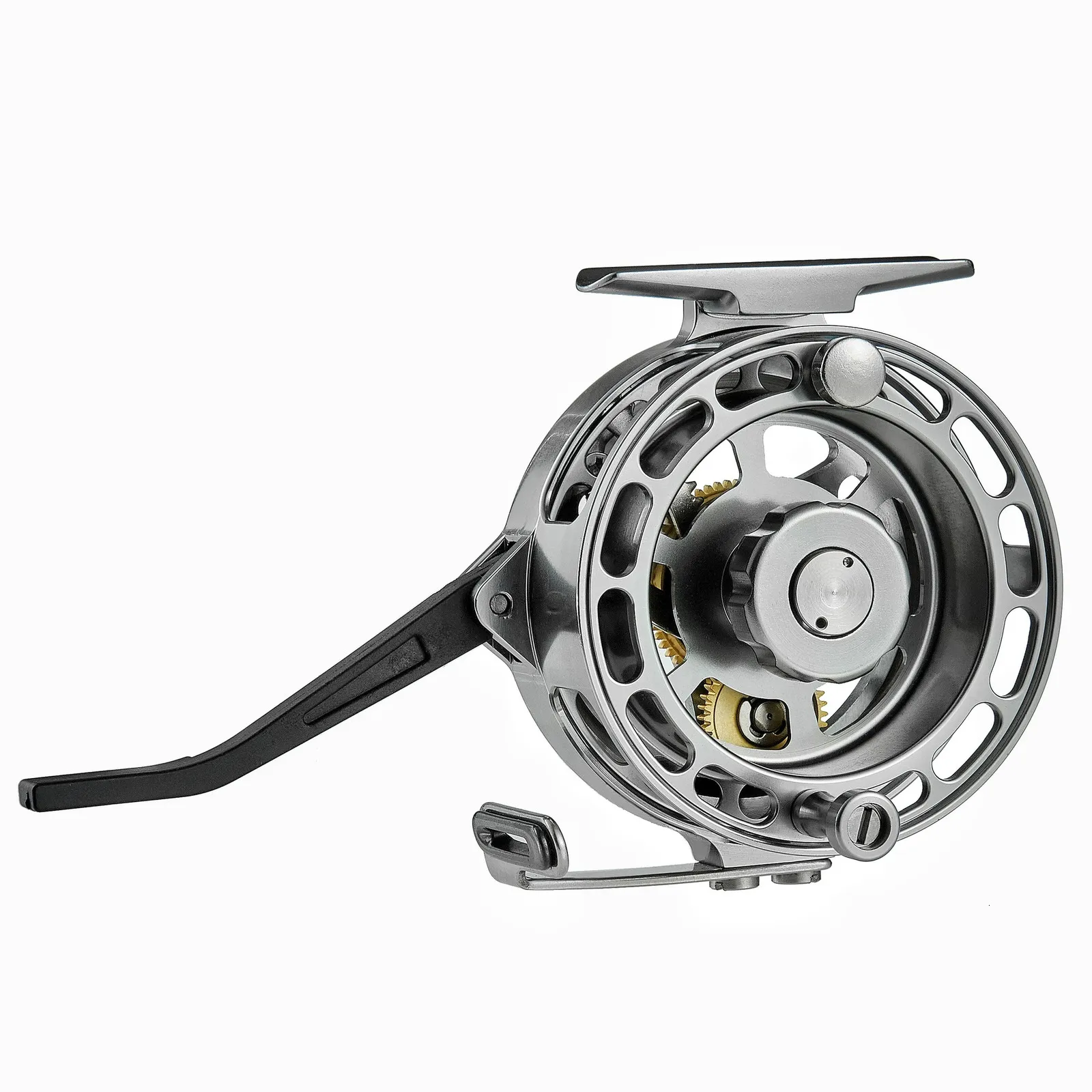 Automatic Fly Fishing Reel Made of CNC Machined Aluminum 75mm Out Diameter Large-Arbour for Nymph Fishing Freshwater 240112