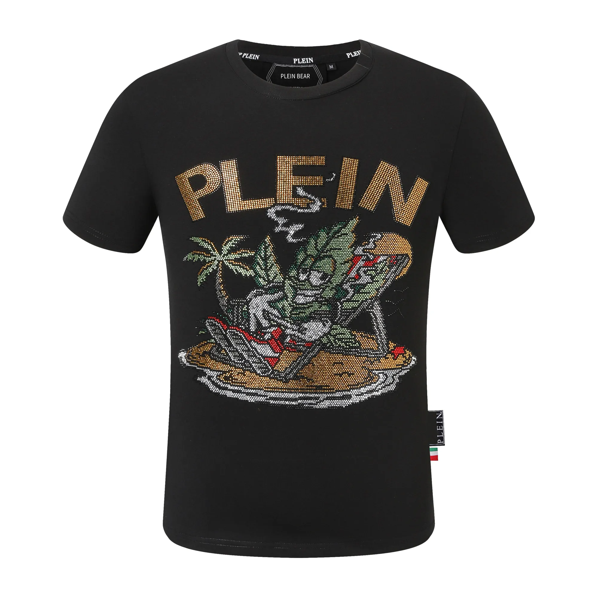 PLEIN BEAR T-SHIRT Herren Designer-T-Shirts Markenkleidung Strass PP-Schädel Herren-T-Shirt mit Rundhalsausschnitt SS-Schädel Hip Hop-T-Shirt Top-T-Shirts 16788